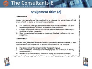 Assignment titles (2)

 