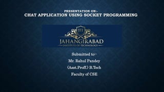 this is a power point presentation on chat application | PPT