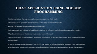 this is a power point presentation on chat application | PPT