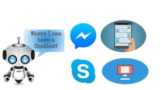 Where I can
have a
Chatbot?
 