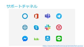 サポートチャネル
https://azure.microsoft.com/ja-jp/services/bot-service/
 