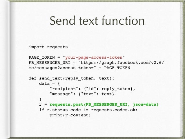 Write FB Bot in Python3