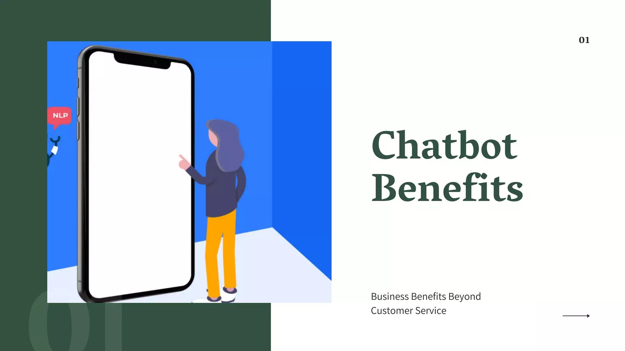 01
Chatbot
Benefits
Business Benefits Beyond
Customer Service
 