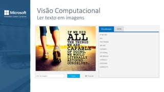 Visão Computacional
Ler texto em imagens
 