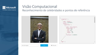 Visão Computacional
Reconhecimento de celebridades e pontos de referência
 