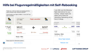 Lufthansa Group Chatbots – Der Weg in einen neuen Kundenkanal
Hilfe bei Flugunregelmäßigkeiten mit Self-Rebooking
Mai 2019...