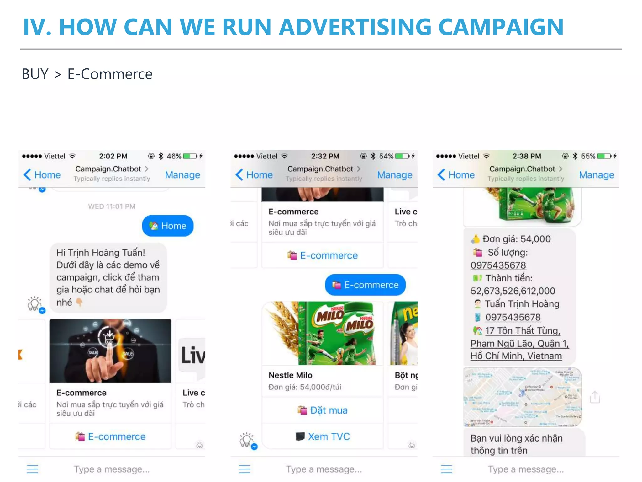 IV. HOW CAN WE RUN ADVERTISING CAMPAIGN
BUY > E-Commerce
 