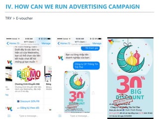 IV. HOW CAN WE RUN ADVERTISING CAMPAIGN
TRY > E-voucher
 