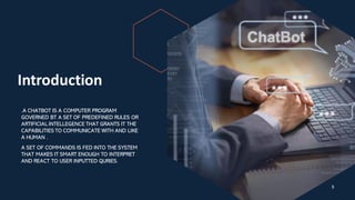 CHATBOT PPT BY ANISHKA GUPTA.pdf presentation tool | PDF | Artificial ...