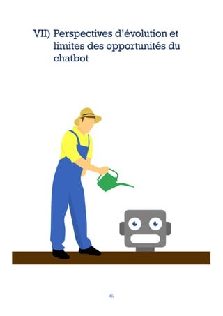 46
VII) Perspectives d’évolution et
limites des opportunités du
chatbot
 