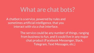 Chat bots | PPTX