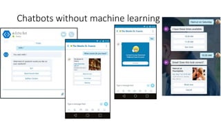 Chatbots without machine learning
 
