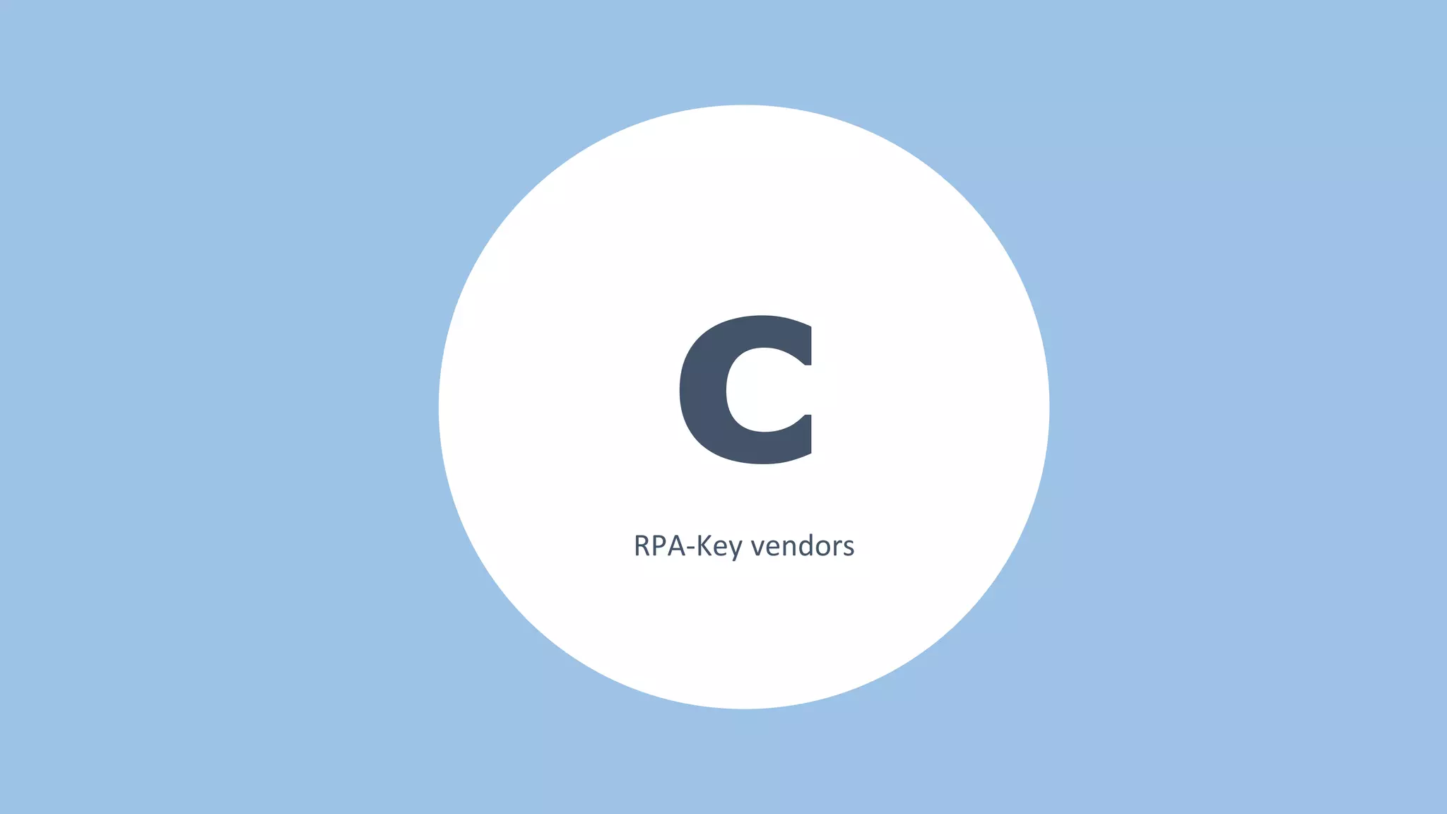 cRPA-Key vendors
 