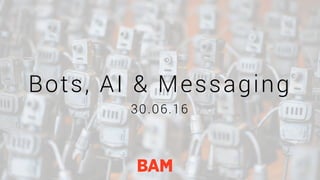 Who Are We?
Bots, AI & Messaging
30.06.16
 