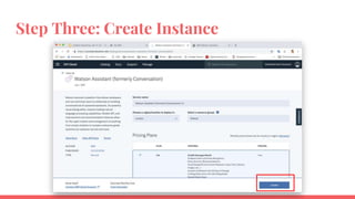 Step Three: Create Instance
 