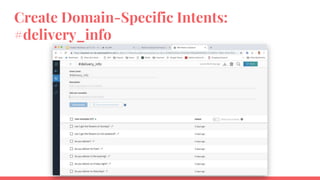 Create Domain-Specific Intents:
#delivery_info
 