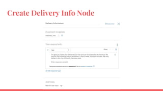 Create Delivery Info Node
 