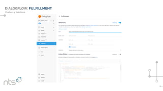 Chatbots y Salesforce
DIALOGFLOW: FULFILLMENT
 