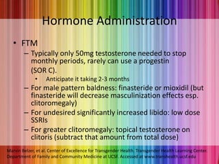 Ftm Period Evidence Based Care of the Transgender Person | PPTX