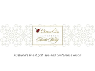 Australia’s finest golf, spa and conference resort
 