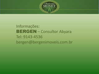 Informações:
BERGEN – Consultor Abyara
Tel: 9143-4536
bergen@bergenimoveis.com.br
 