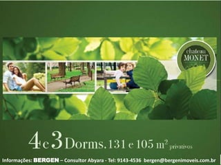 Informações: BERGEN – Consultor Abyara - Tel: 9143-4536 bergen@bergenimoveis.com.br
 