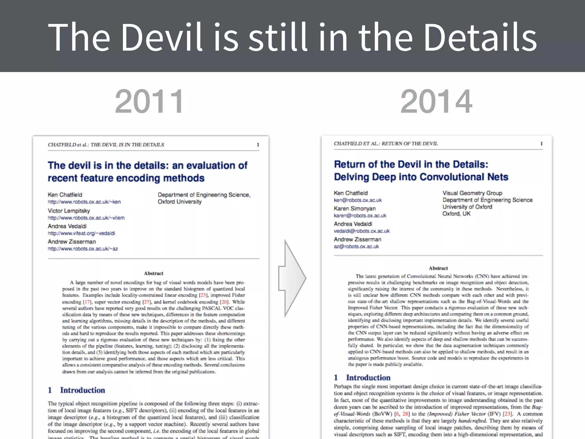The Devil is still in the Details
2011 2014
 