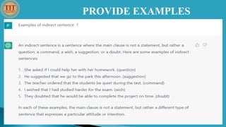 PROVIDE EXAMPLES
 