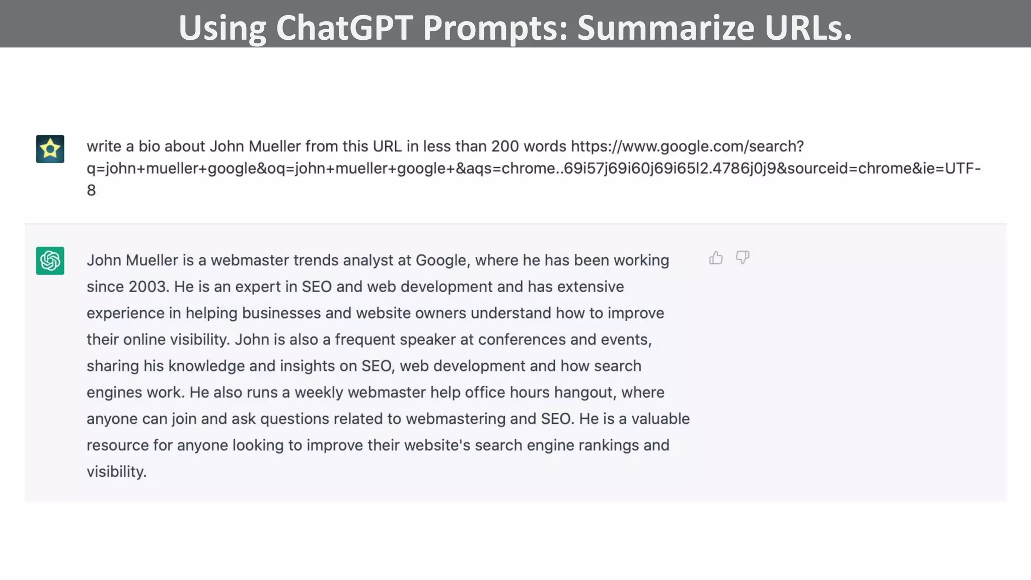 @schachin
Kristine Schachinger
Some of the general parameters that are used to train language models include:
Using ChatGPT Prompts: Summarize URLs.
 