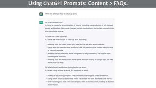 @schachin
Kristine Schachinger
Some of the general parameters that are used to train language models include:
Using ChatGPT Prompts: Content > FAQs.
 