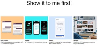 Show it to me first!
 