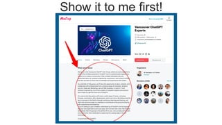 Show it to me first!
 