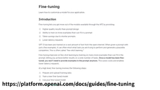 https://platform.openai.com/docs/guides/fine-tuning
 