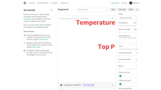 Temperature
Top P
 