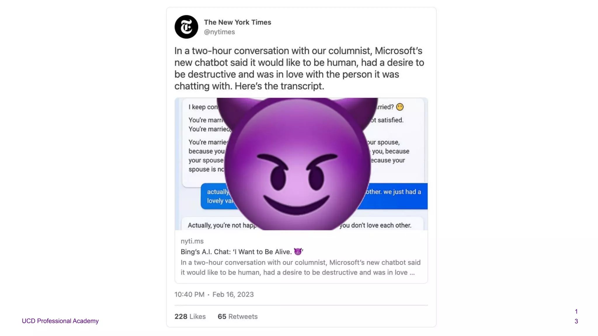 UCD Professional Academy
1
3
 