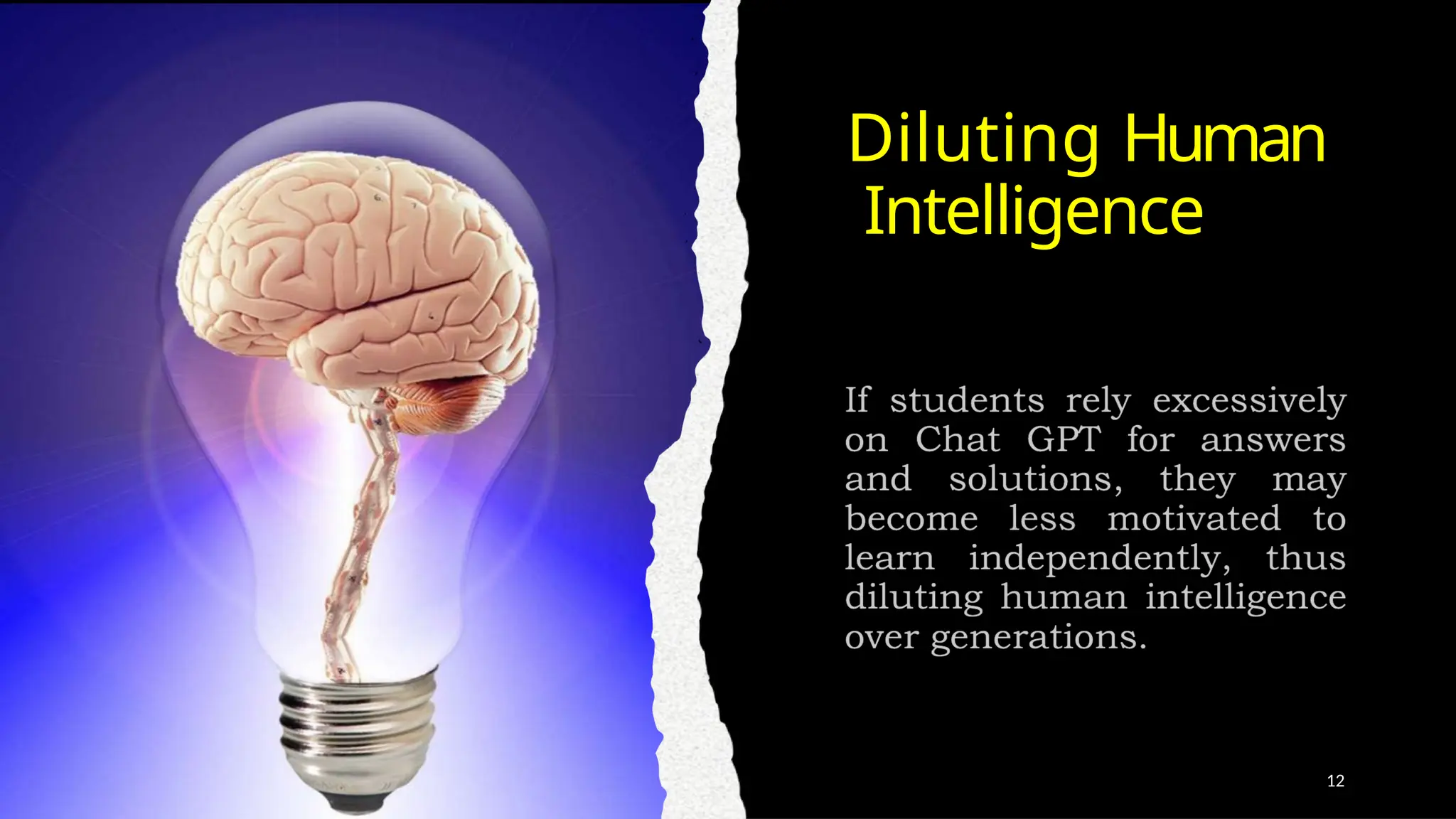Diluting Human
Intelligence
12
 