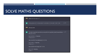 SOLVE MATHS QUESTIONS
 