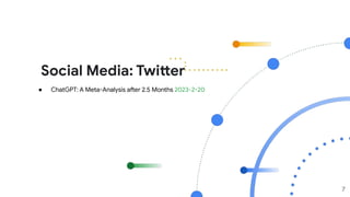 Social Media: Twitter
7
● ChatGPT: A Meta-Analysis after 2.5 Months 2023-2-20
 