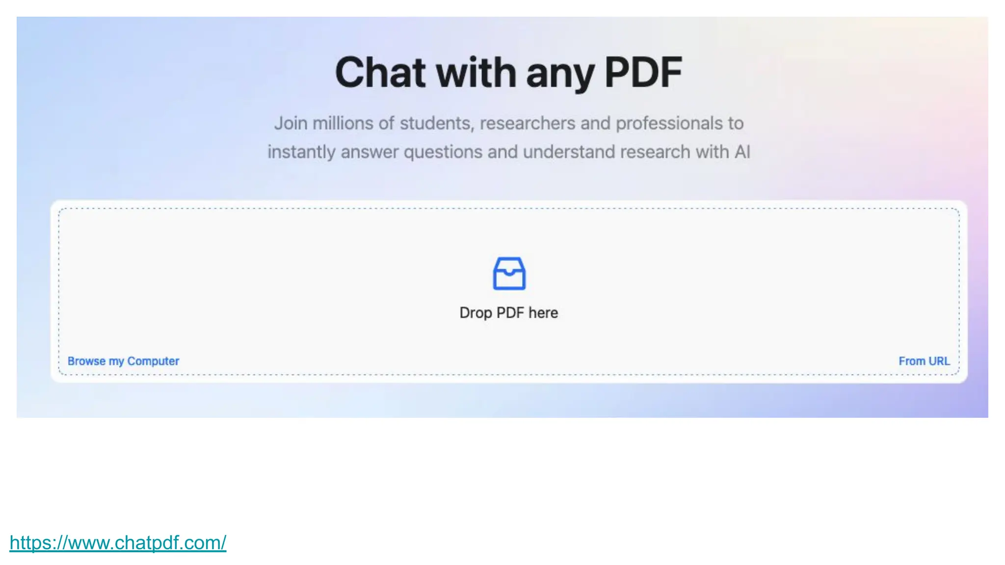 https://www.chatpdf.com/
 