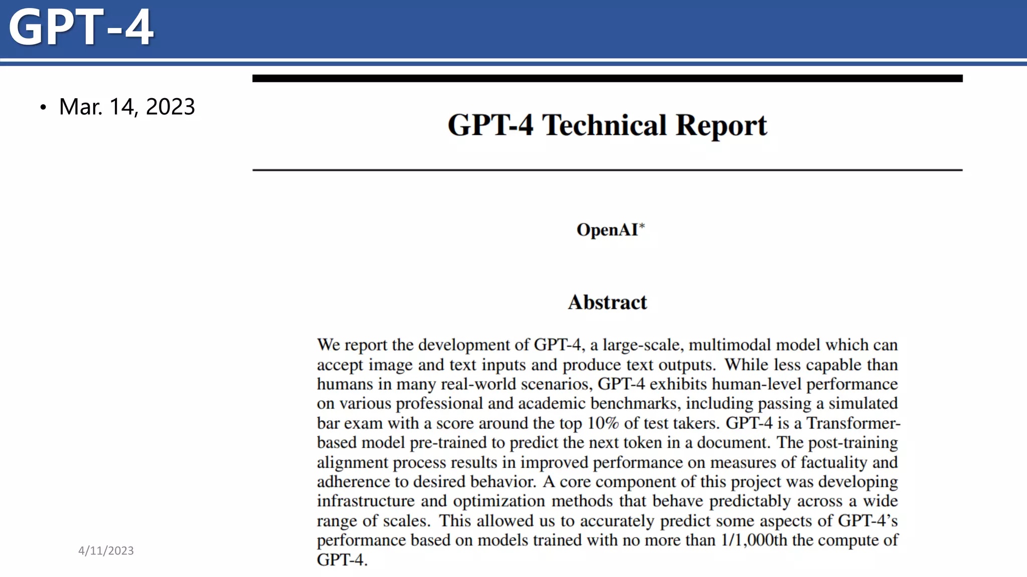 • Mar. 14, 2023
4/11/2023 Piji Li, LLM&ChatGPT 27
GPT-4
 
