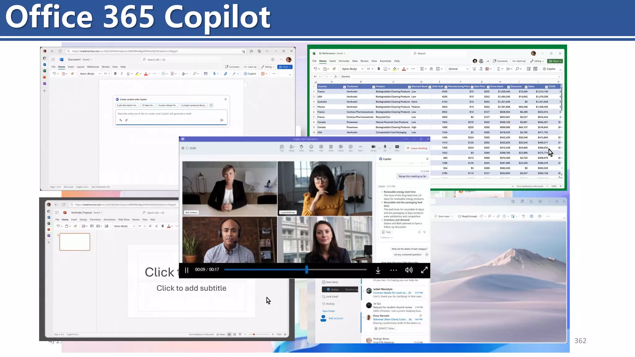 4/11/2023 Piji Li, LLM&ChatGPT 362
Office 365 Copilot
 