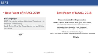 BERT
• Best Paper of NAACL 2019 Best Paper of NAACL 2018
BERT
ELMo
4/11/2023 Piji Li, LLM&ChatGPT 185
 