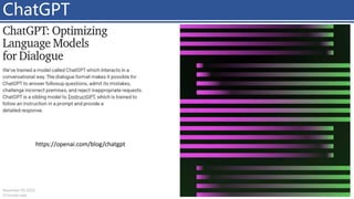 ChatGPT
4/11/2023 Piji Li, LLM&ChatGPT 287
https://openai.com/blog/chatgpt
 