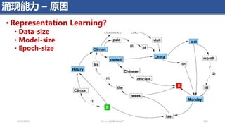 4/11/2023 Piji Li, LLM&ChatGPT 459
涌现能力 – 原因
• Representation Learning?
• Data-size
• Model-size
• Epoch-size
 