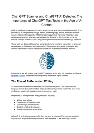 Content Detector AI – Detect AI Generated Writing | PDF