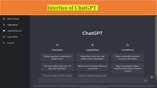 Interface of ChatGPT
 