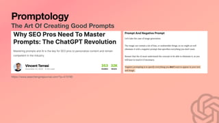 Promptology
The Art Of Creating Good Prompts
https://www.searchenginejournal.com/?p=473780
 