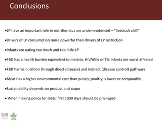 The influence of livestock products (LP) on nutrition during the first 1000 days