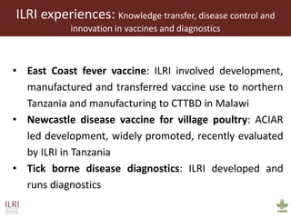 Vaccines and diagnostics—The case for regional One Health centres of excellence 