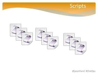 Scripts 
@jasonhand 
#ChatOps 
 